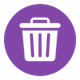Auto delete data icon